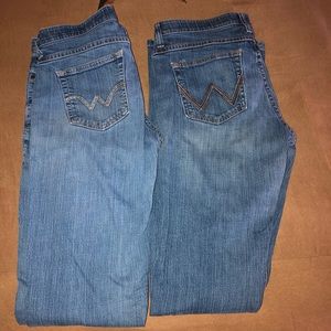 2/$20 Wrangler QBaby no gap waistband jeans